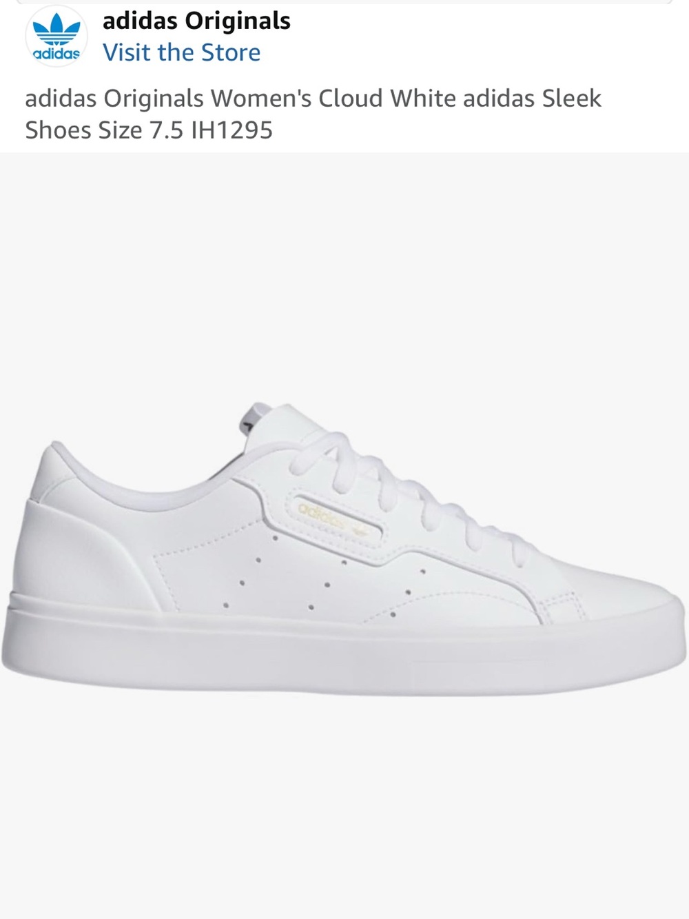adidas Women's Cloud White Sleek Sneakers